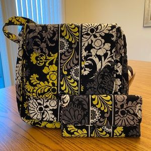 Vera Bradley Mailbag/Messenger/Crossbody and Wallet combo in Baroque